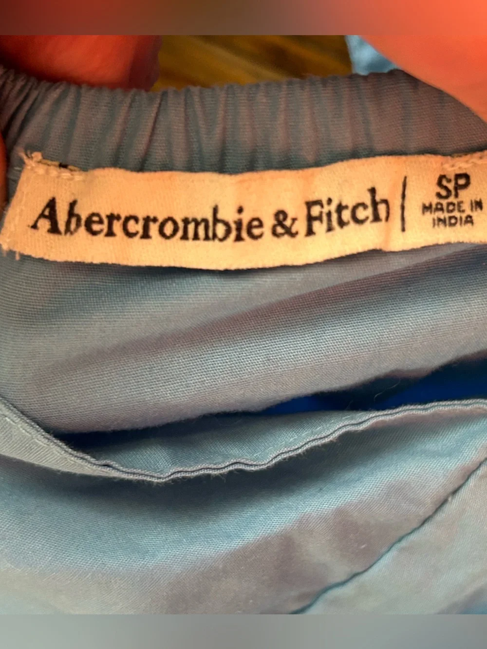 Abercrombie‎ & Fitch Women’s Small Blue Bow Back Poplin Maxi Dress